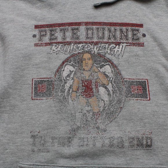 WWE Pete Dunne Bruiserweight Distressed Faded Hoodie Sweatshirt MED Wrestling - Picture 3 of 7